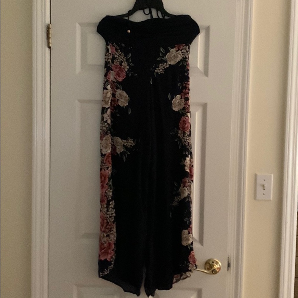 Floral halter jumpsuit